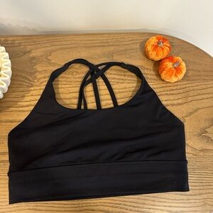 Lululemon Black Strappy Sports Bra size 10